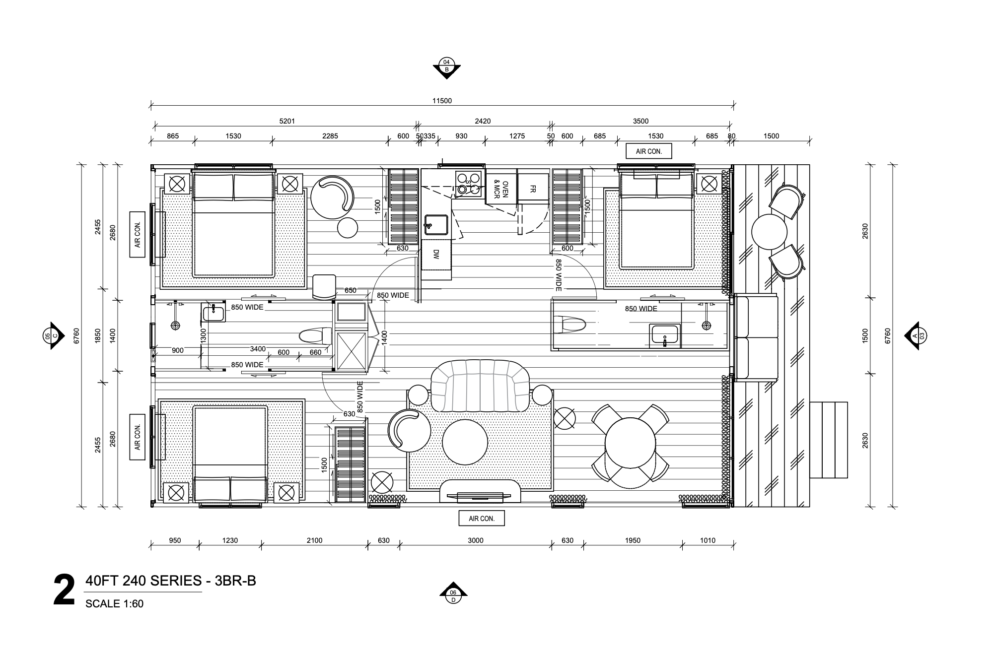 40ft 240 Series Australia Certified with Gable Roof