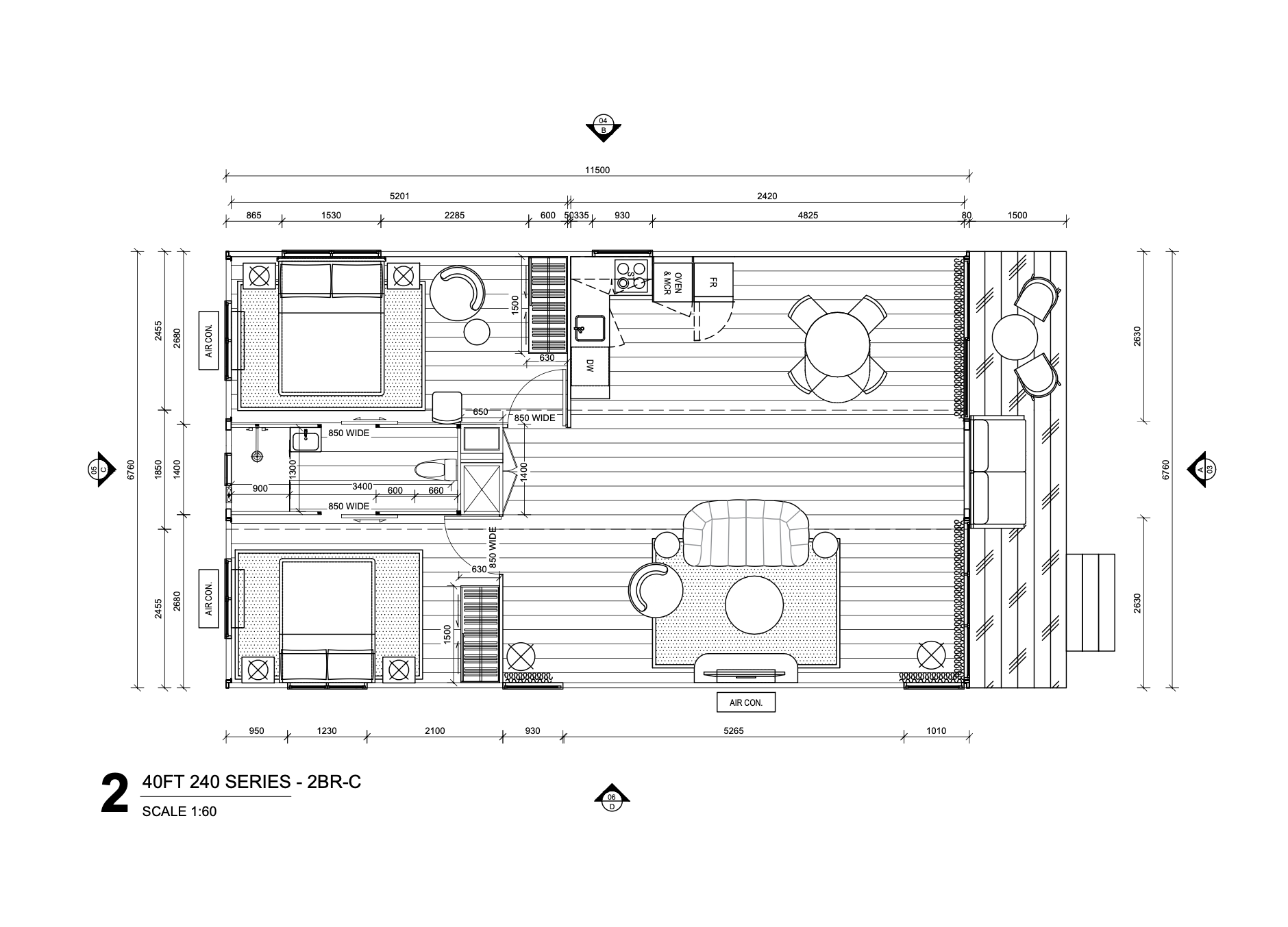 40ft 240 Series Australia Certified with Gable Roof