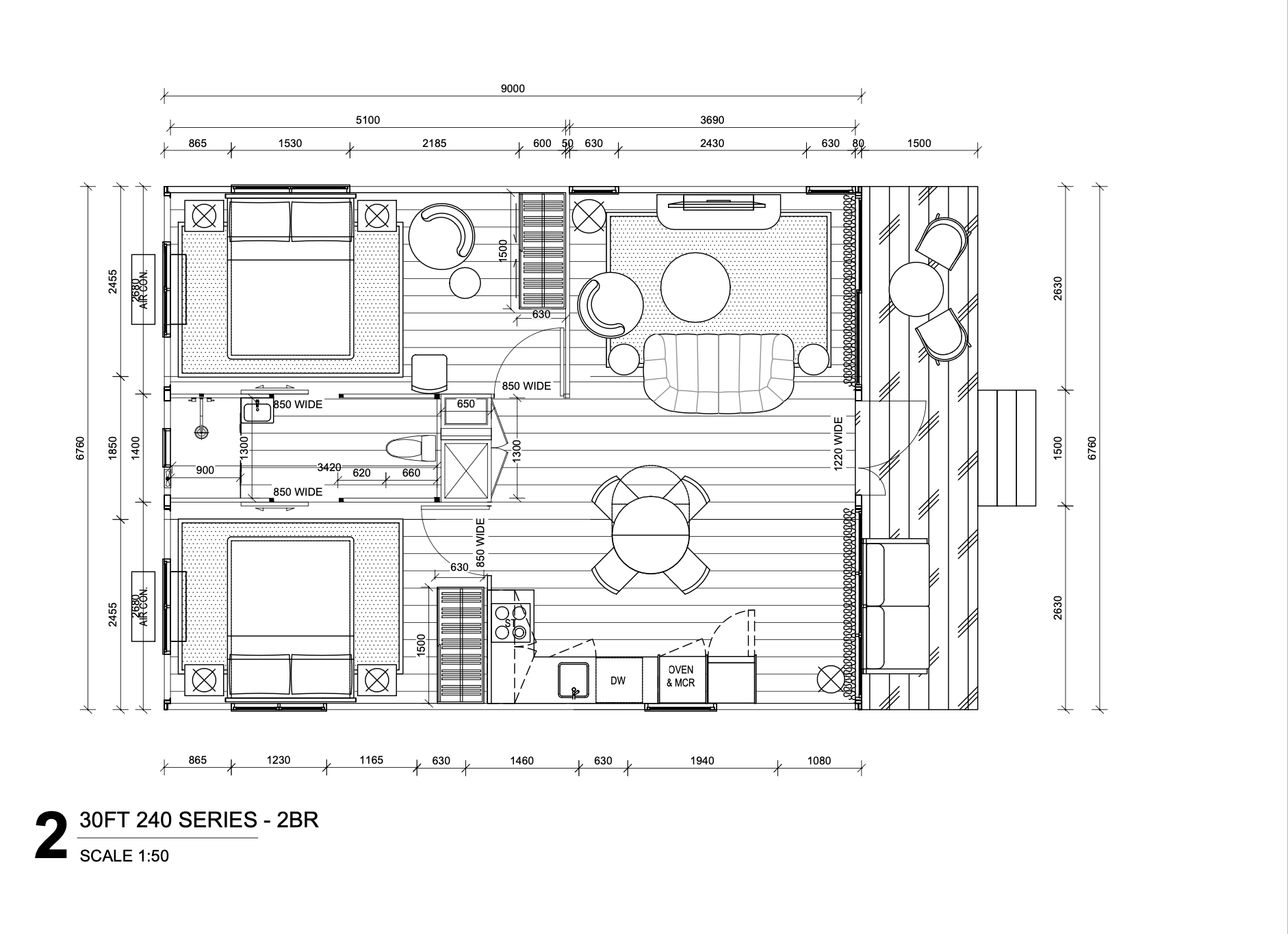 30ft 240 Series Australia Certified with Gable Roof