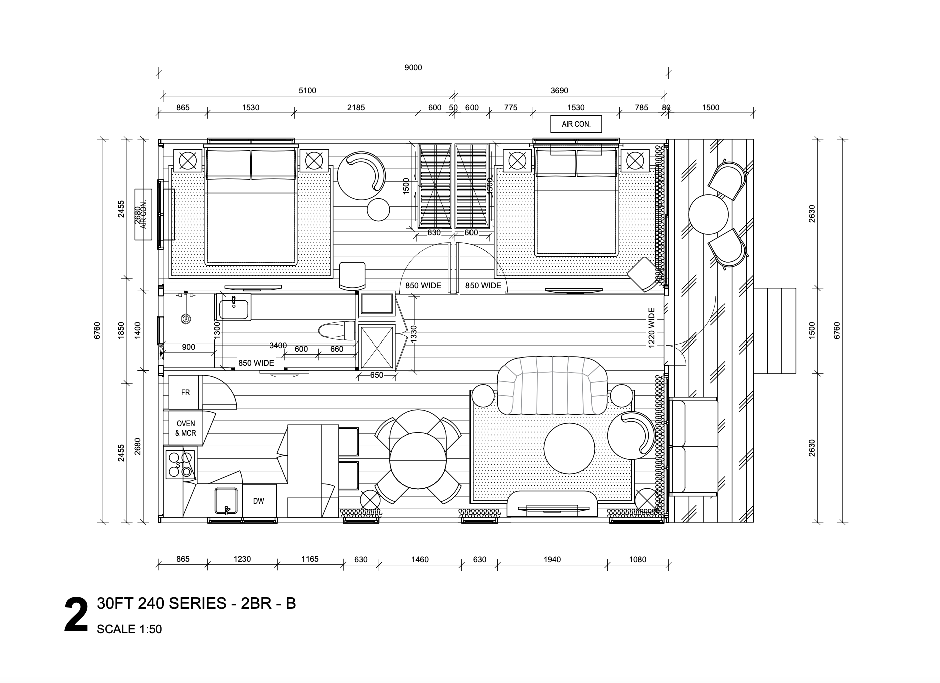 30ft 240 Series Australia Certified with Gable Roof