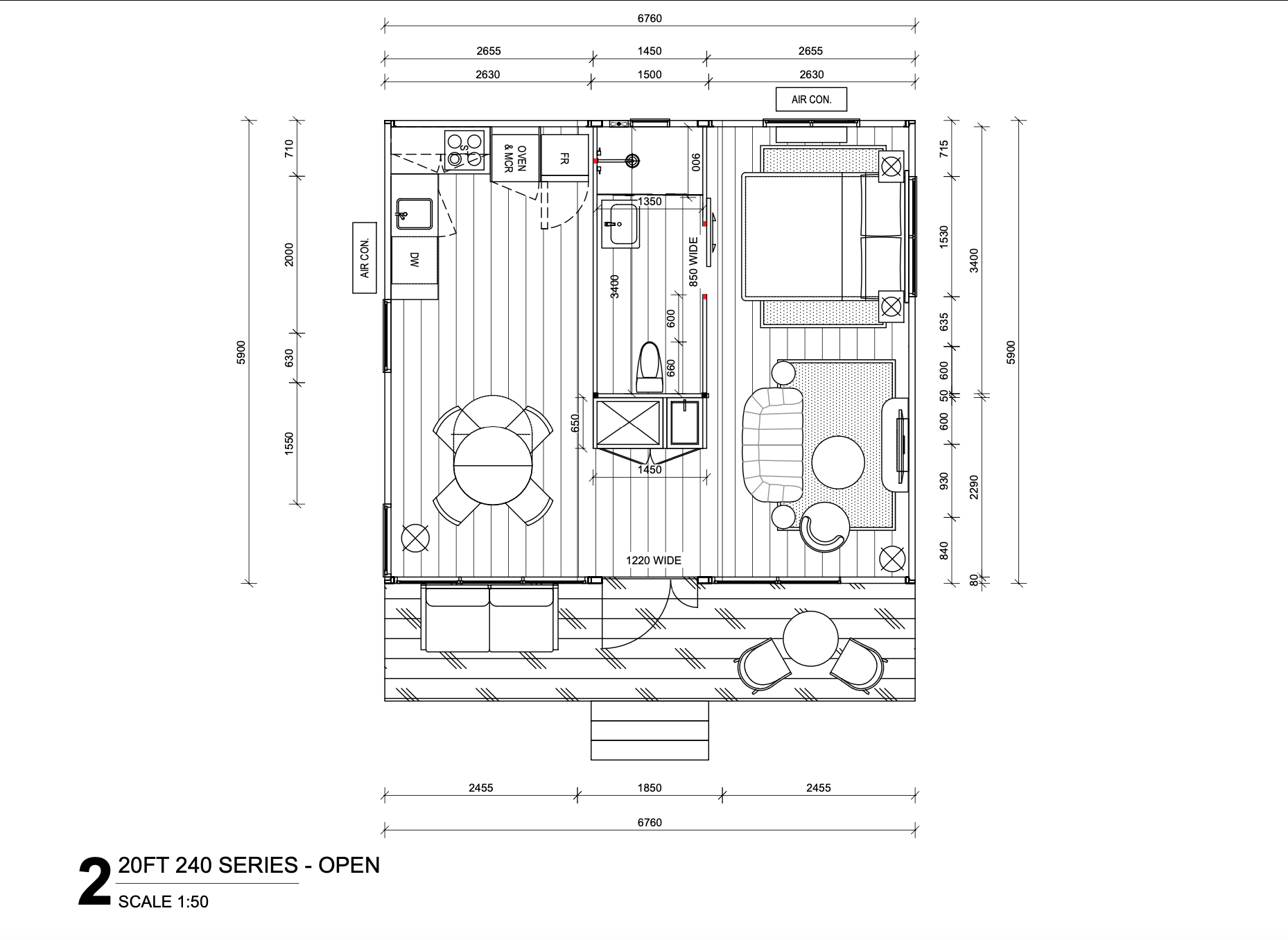 20ft 240 Series Australia Certified with Gable Roof